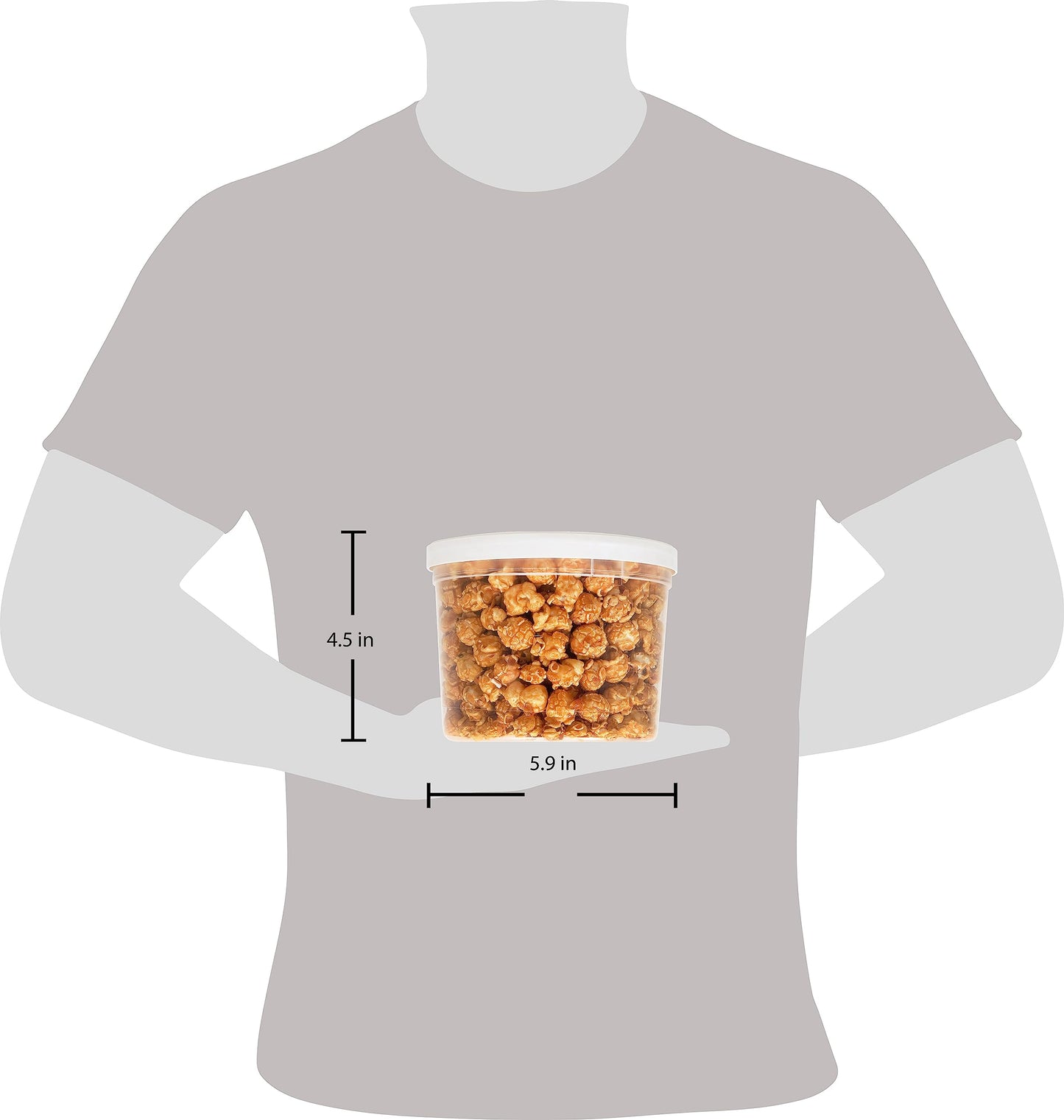 Munch King Snacks Caramel Popcorn 7 Oz. Tub