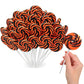 Orange and Black Swirl Lollipops  Pack of 50 Pieces Suckers Individually wrapped  Ideal Lollipops Bulk Supply for Candy Buffets  Vibrant Swirl Suckers for Easy Sharing