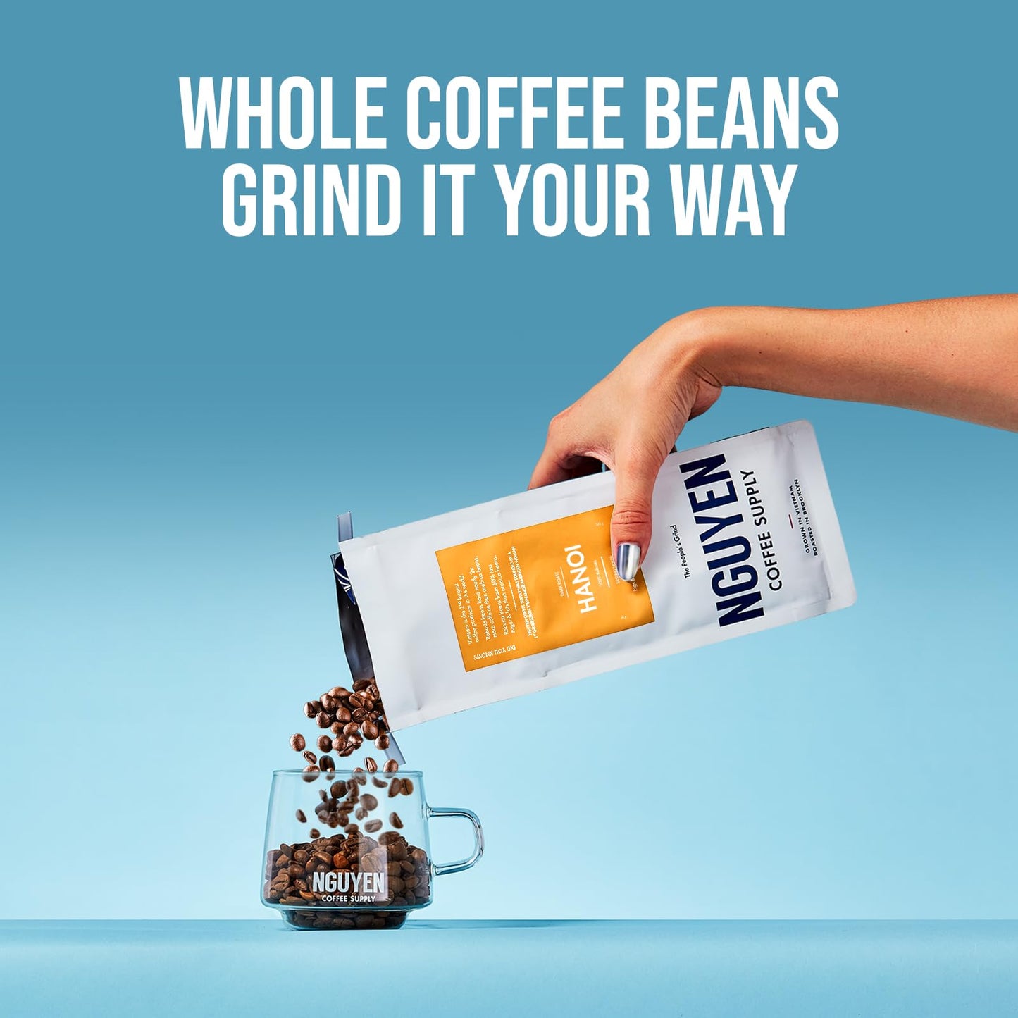 Nguyen Coffee Supply - Hanoi Robusta: Dark Roast Enhanced Whole Coffee Beans, Vietnamese Single Origin, Direct Trade, Low Acid With High Caffeine Content, Roasted In Brooklyn [5 Lb Bag]