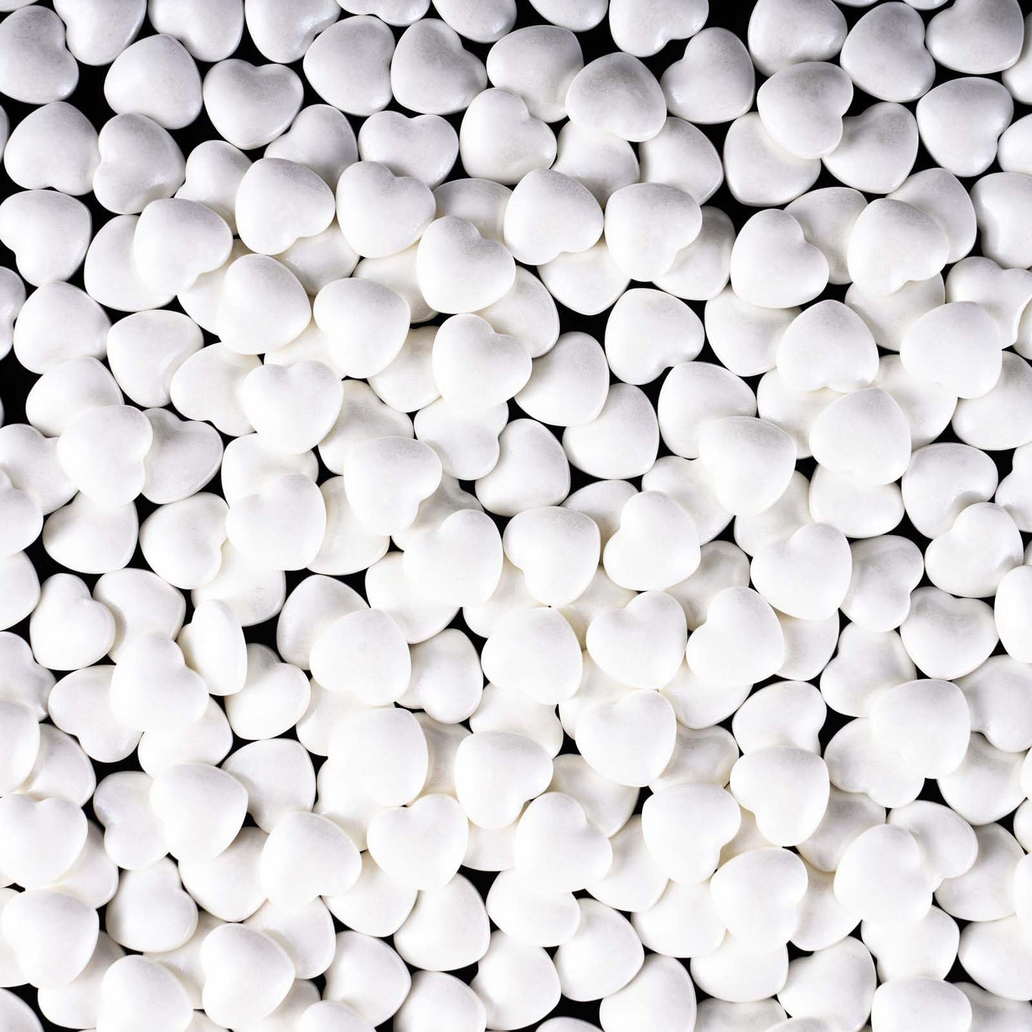 Kasvan White Heart Shapes Sprinkles - Edible Candy Pearls 130G/4.58 Oz, Mix Size, Baking Cake Decorations, Ice Cream Toppings An