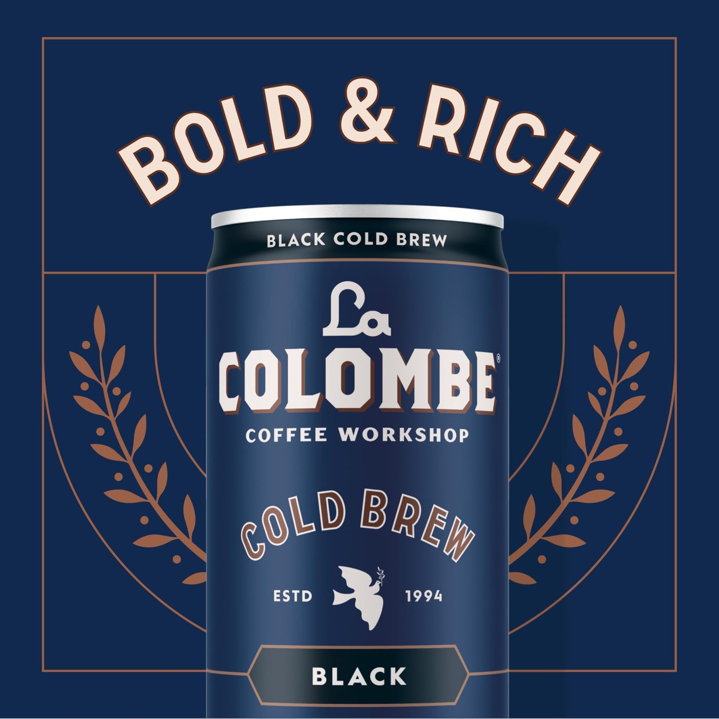 La Colombe Cold Brew Coffee, Unsweetened, 11 fl oz Cans, Pack of 12, Specialty Grade