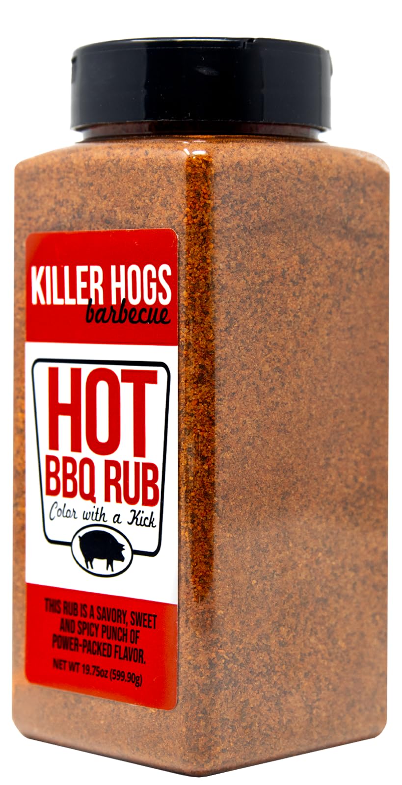 Killer Hogs Hot Bbq Rub | Championship Grill Seasoning For Beef, Steak, Burgers, Pork, And Chicken | 19.8 Ounces