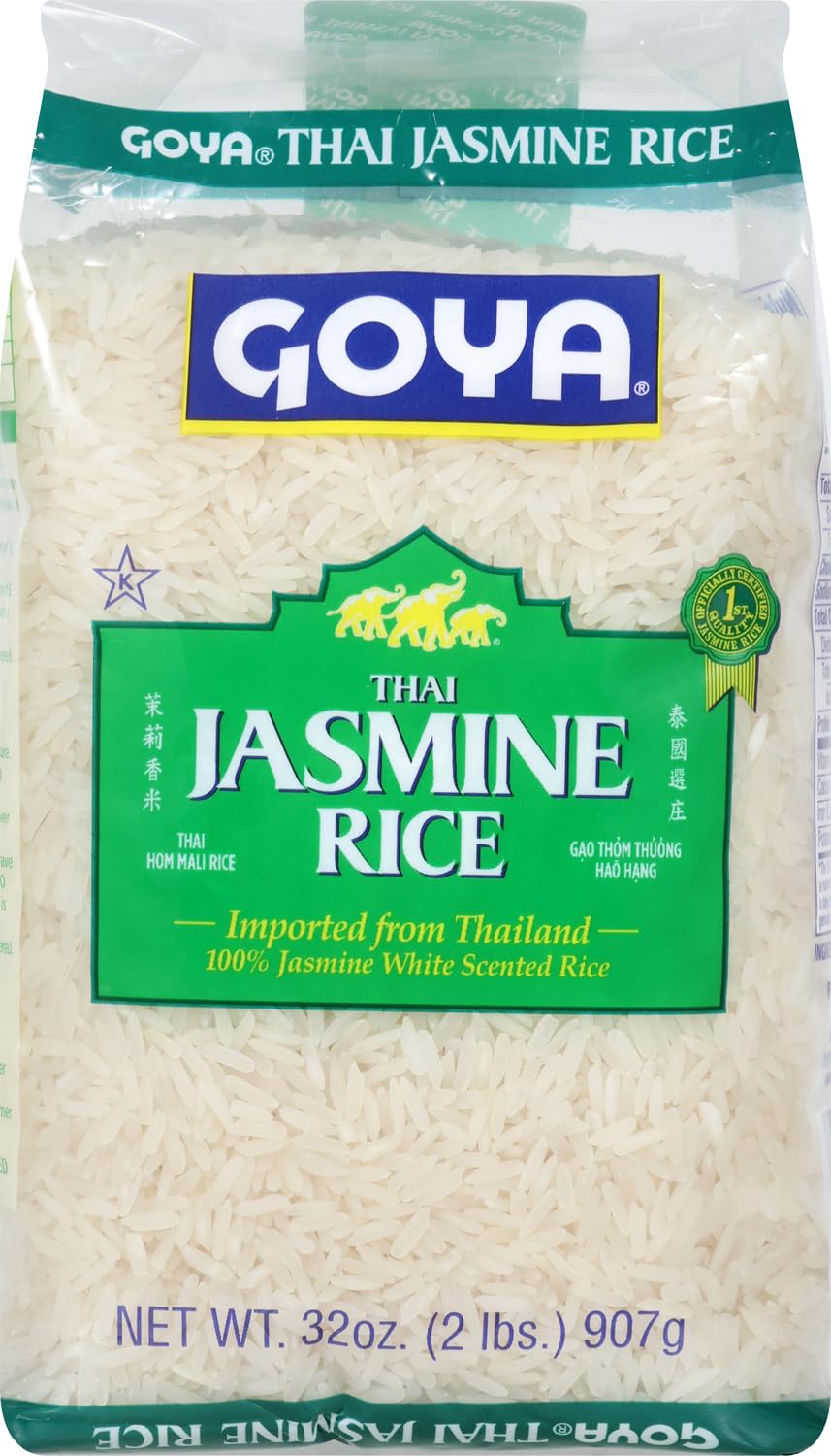 Goya Thai Jasmine White Rice, 32 Ounce (2 lb) Bag | 100% Thai Hom Mali Rice