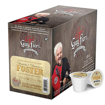 Guy Fieri Flavortown Coffee Pods, Bananas Foster Flavored Coffee, Medium Roast Coffee For Keurig K Cups Machines, Single Serve C