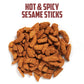 Hot and Spicy Sesame Sticks Snack 2lbs, Delicious and Fresh Snacks with the Perfect Mix of Hot, Spicy and Salty Flavor for Midda