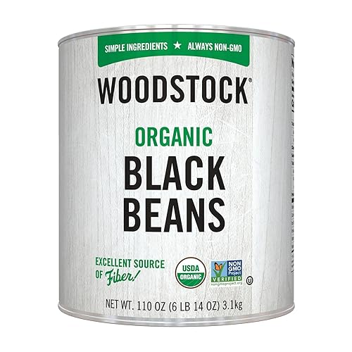 Woodstock, Beans, Og2, Black, Pack Of 6, Size 110 Oz - No Artificial Ingredients Gmo Free Kosher 95%+ Organic