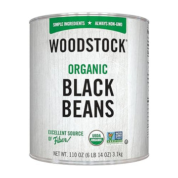 Woodstock, Beans, Og2, Black, Pack Of 6, Size 110 Oz - No Artificial Ingredients Gmo Free Kosher 95%+ Organic