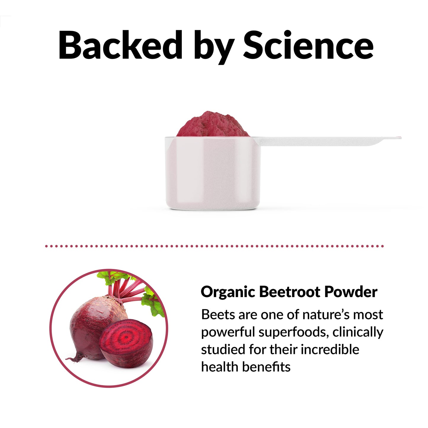 Force Factor Organic Beetroot Powder Superfood, Vegan, Gluten-Free, Non-GMO, 15.9 oz, Unflavored, 90 Servings