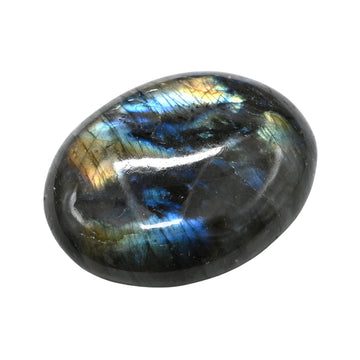 Labradorite Palm Stone - Pocket Massage Worry Stone For Natural Body Chakra Balancing, Reiki Healing And Crystal Grid