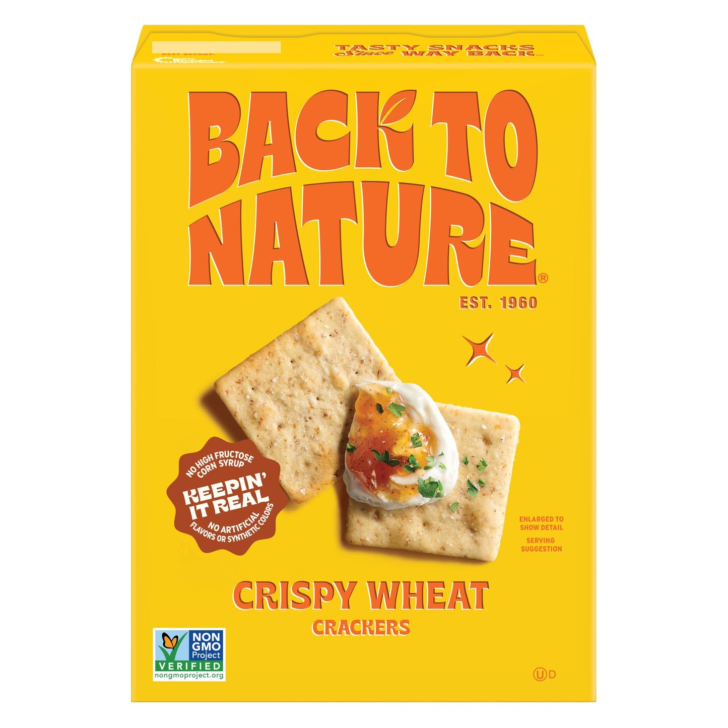 Back To Nature Crispy Wheat Crackers, Dairy Free, Non GMO, 6.5 Ounces (Pack Of 6)