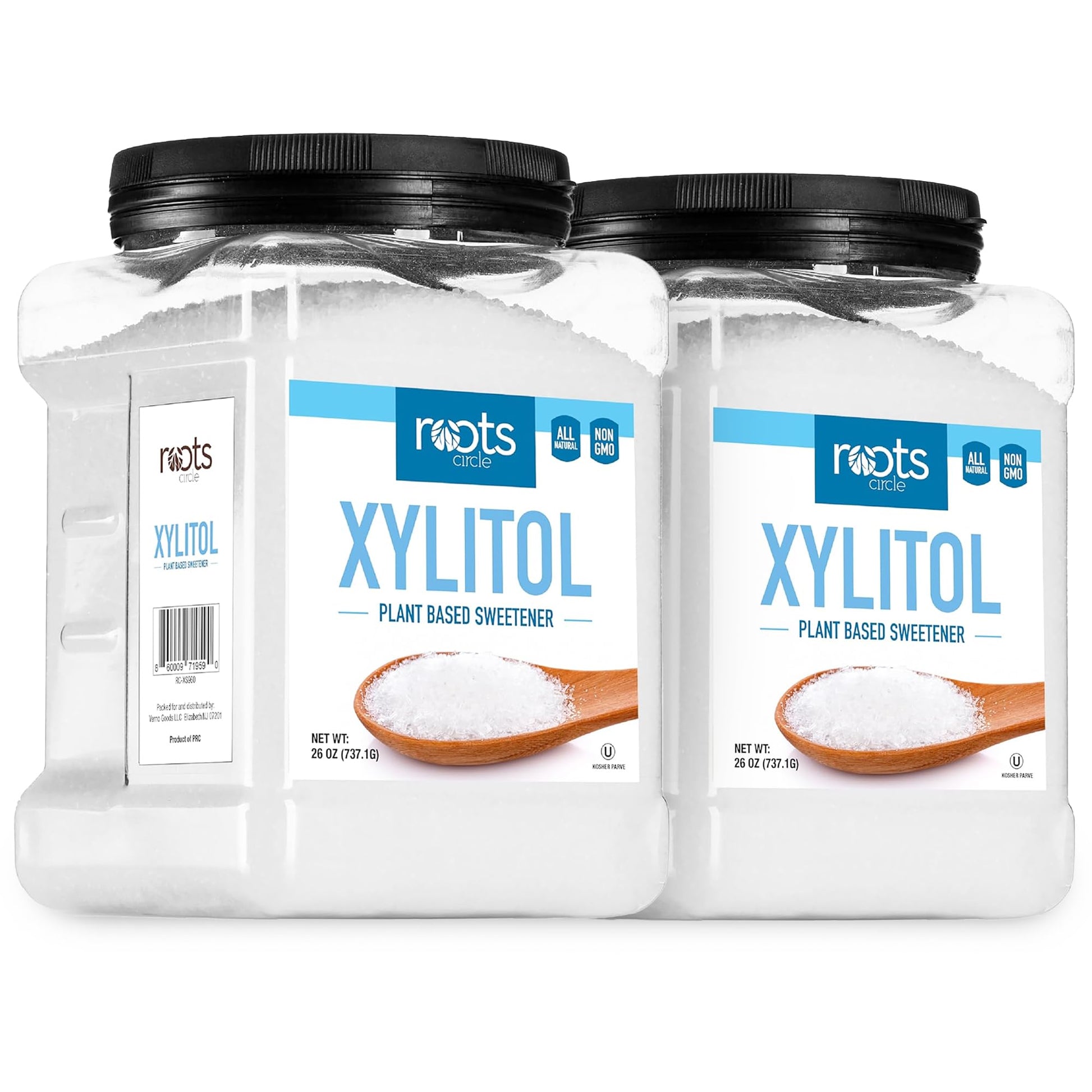 Roots Circle Xylitol Sweetener - All-Natural, Plant-Based Sugar Substitute - Keto Friendly - 26 Ounce (Pack of 2)