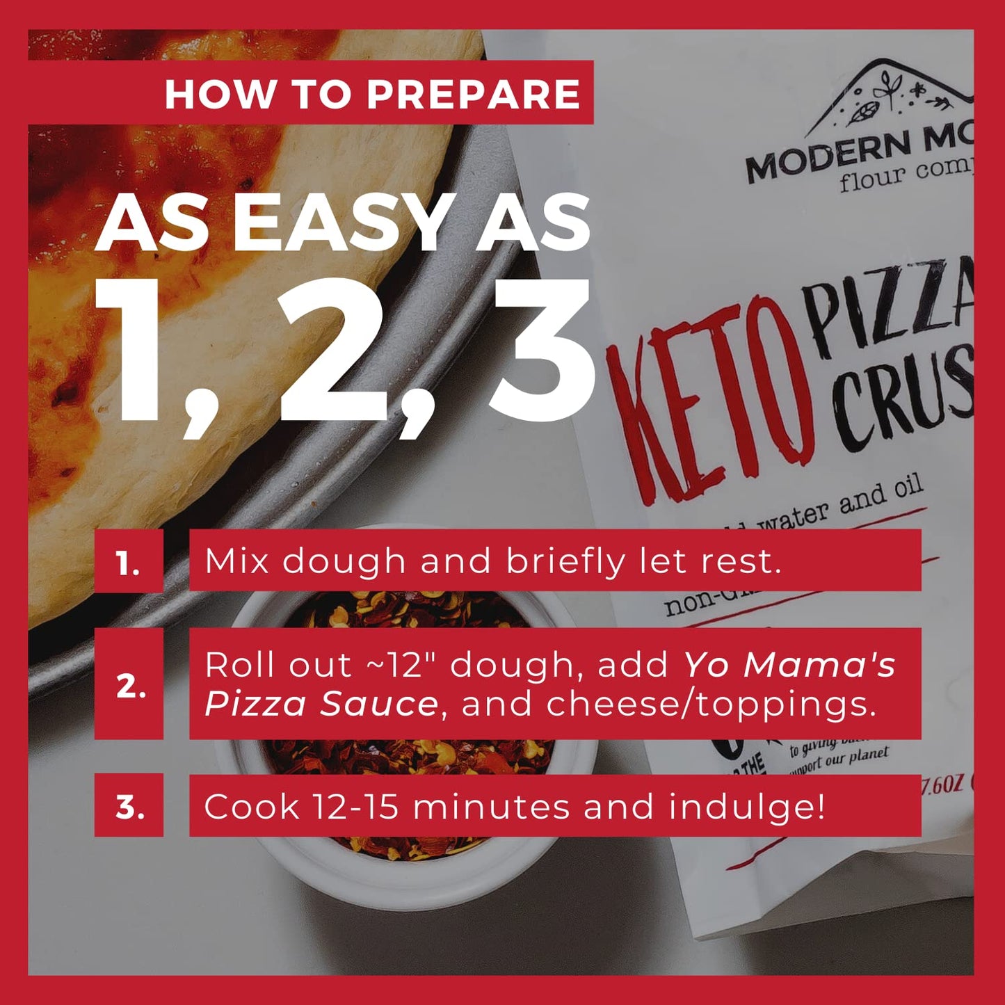 Yo Mama s Keto Pizza Sauce & Keto Pizza Crust Bundle - Just 2g Net Carbs Per Serving - The Easy Keto Pizza Night Kit - Incredib