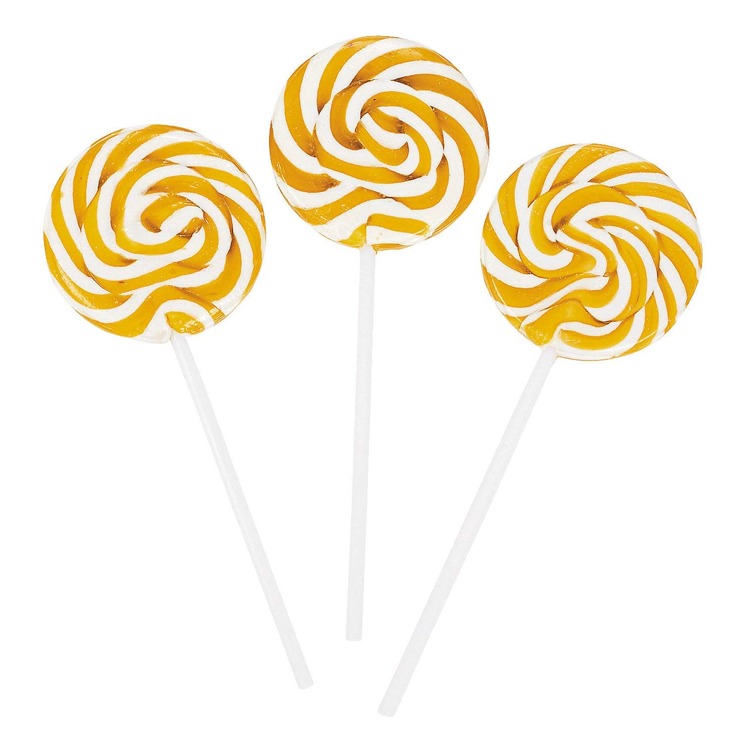 Gold Swirl Lollipop Sucker - Individually Wrapped Pops - Candy Buffets, Graduation Parties, Anniversaries & Weddings (Set Of 24)