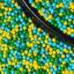 NIPEOR Nonpareils Sprinkles Edible Pearl Sprinkles 130g Green Blue Yellow 2mm for Cake Decorating Baking Ice Cream Cookies