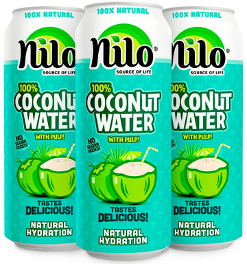 NILO 100% Pure Coconut Water | Naturally Hydrating Electrolyte Drink | Smart Alternative to Coffee, Soda, and Sports Drinks (Pac