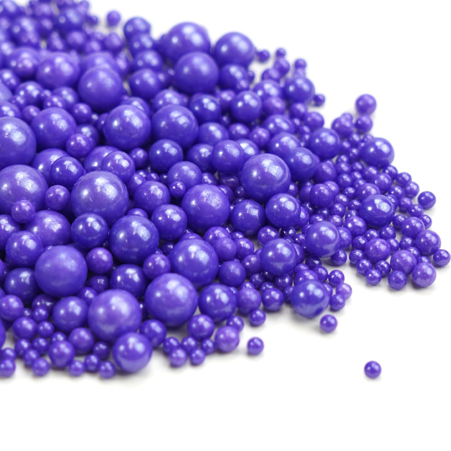 Dazzjoy Edible Pearl Purple Sugar Sprinkles, 130G/4.58Oz, Purple Ball Pearls Sprinkles For Cake Decorating, Cupcake Toppers, Edi