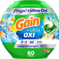 Gain Flings Ultra Oxi Laundry Detergent Pacs, 60 Count, Waterfall Delight Scent, 3-In-1, He Compatible