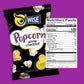 Wise Snacks White Cheddar Popcorn, 0.625 Ounce, Air Popped Individual Snack Size Bags Healthy Popcorn Snacks, School and Hallowe