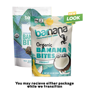 Barnana Organic Chewy Banana Bites - Coconut - 3.5 Ounce - Delicious Barnana Potassium Rich Banana Snacks - Lunch Dinner Sports