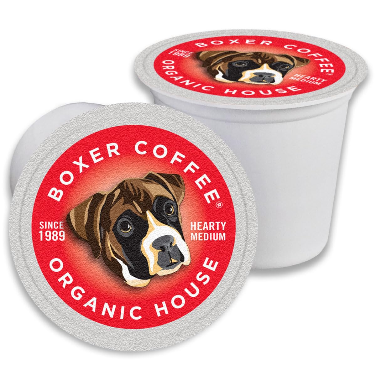 Boxer Coffee 52ct Organic House Blend - Certified Organic Medium Roast Coffee Pods - Specialty Grade  Artisan Single-Serve Cups - Compatible with Keurig K-Cup malt-inspired