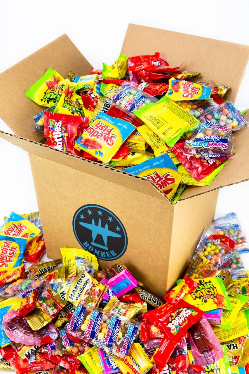Bomber 8.0Lbs Halloween Candy. Bulk Individually Wrapped Sweetly Delicious. Individually Wrapped Halloween Candy In An 8Lb Box.