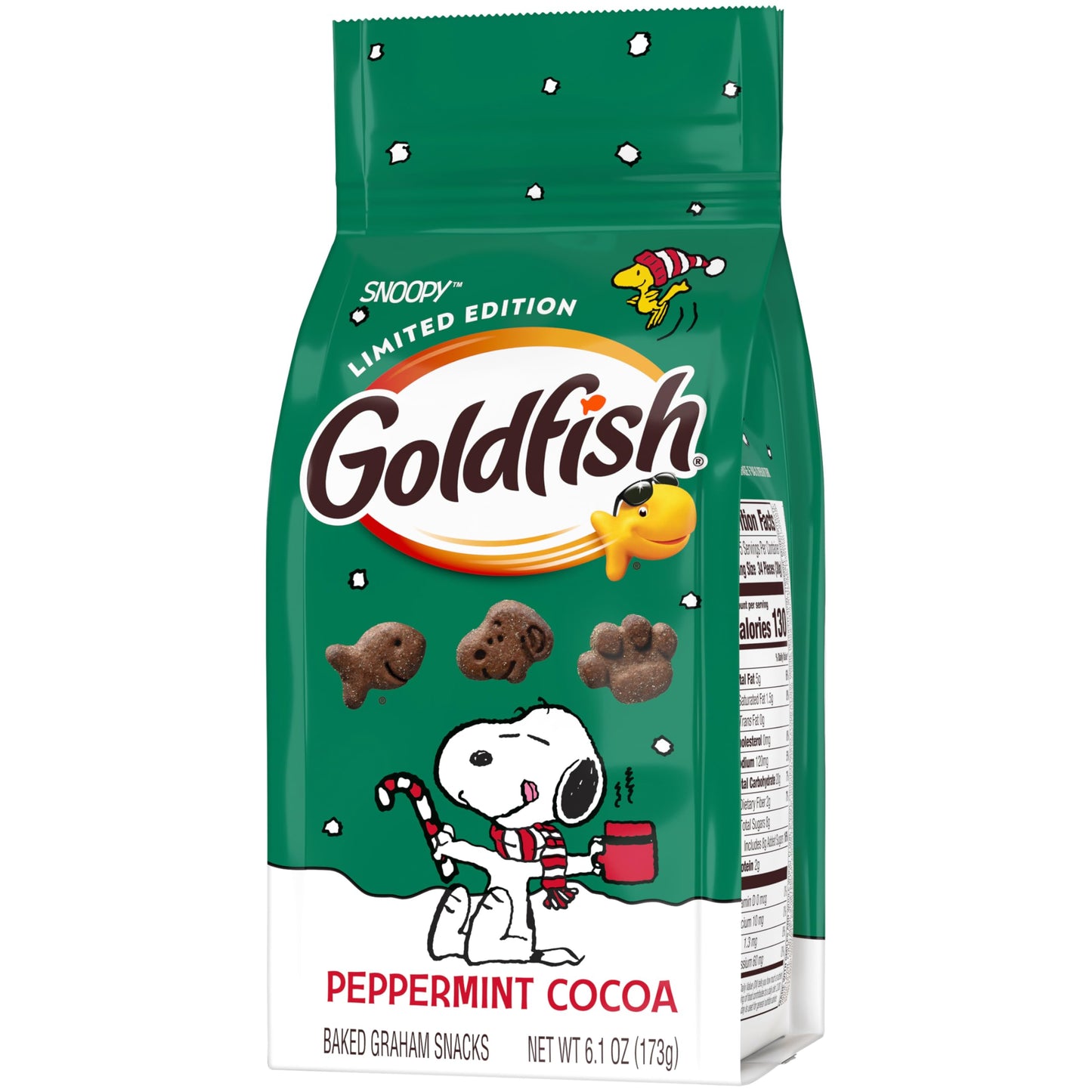 Goldfish Snoopy Peppermint Cocoa Graham ers  6.1 Oz Bag