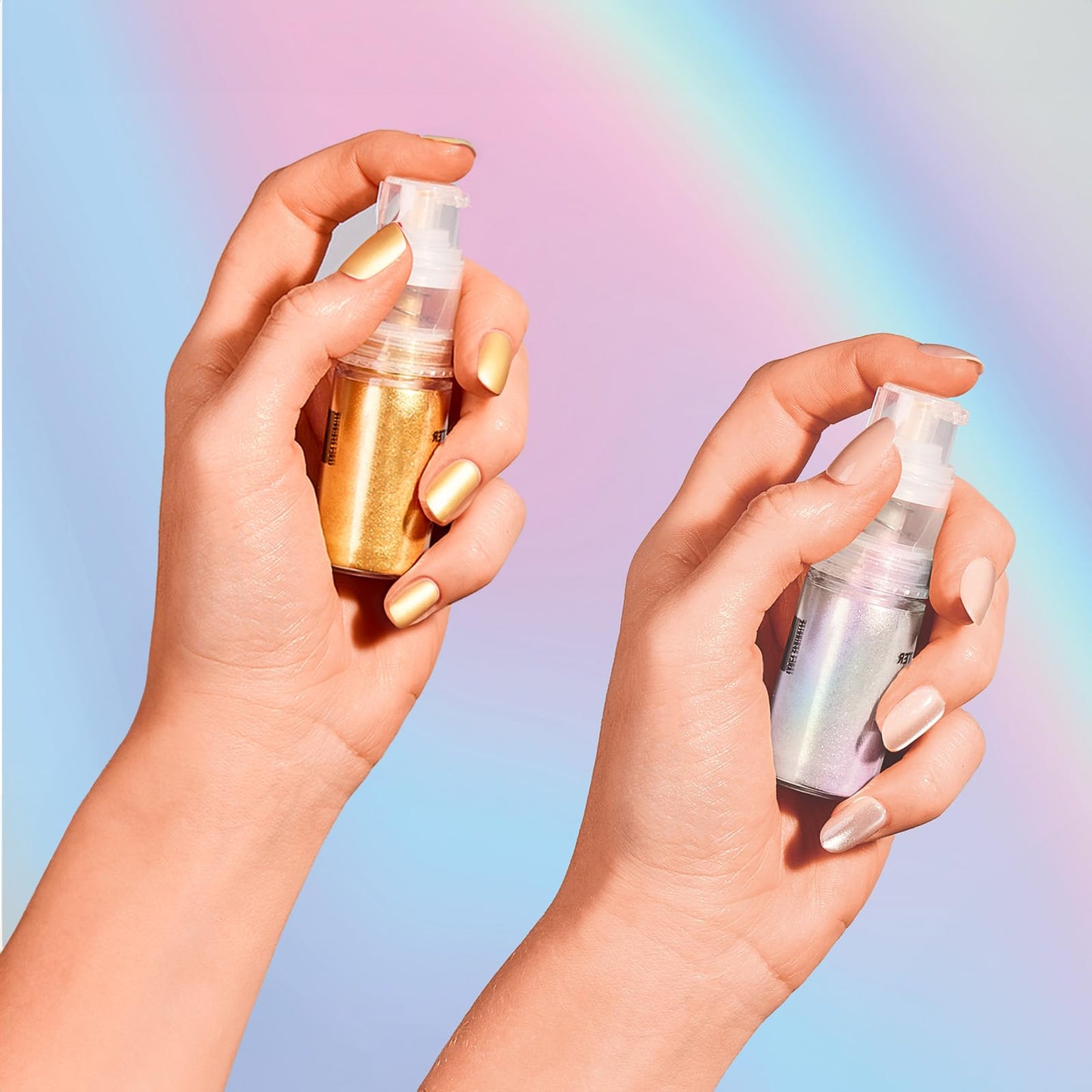 Fancy Sprinkles Fancy Dust Duo Premium Edible Glitter Spray For Sparkling Food & Drinks No Taste Or Texture (4Gm, Moonstone & Fo