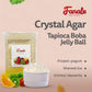 Fanale Crystal Agar Agar Boba, Crystal Jelly Ball, Ready To Serve, Soft Chew Texture, Instant Crystal Boba Pearls For Bubble Tea