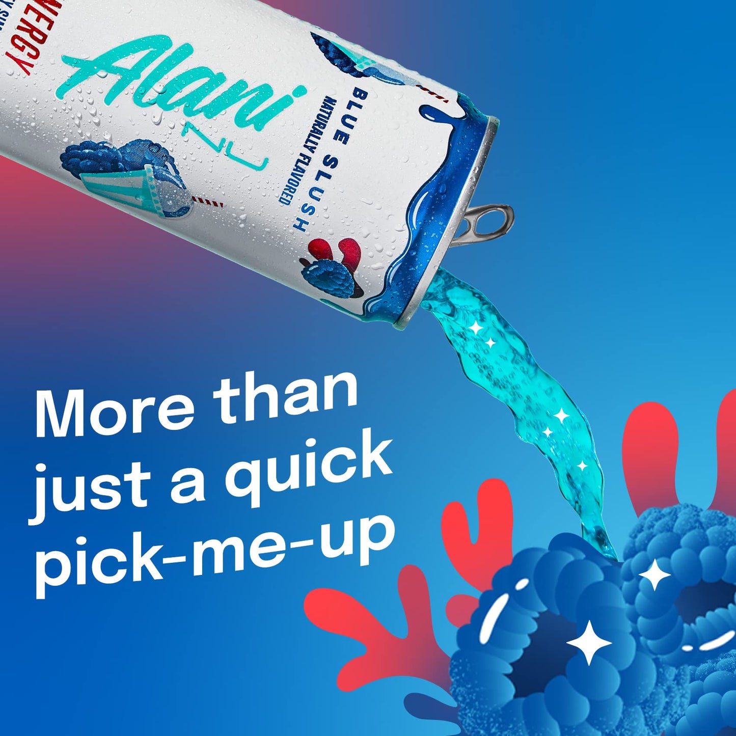 Alani Nu BLUE SLUSH Sugar Free  Low Calorie Energy Drinks | 200mg Caffeine | Pre Workout Performance with Antioxidants | Biotin B Vitamins | Zero Sugar | 10 Calories | 12 Fl Oz Cans (12 Pack)