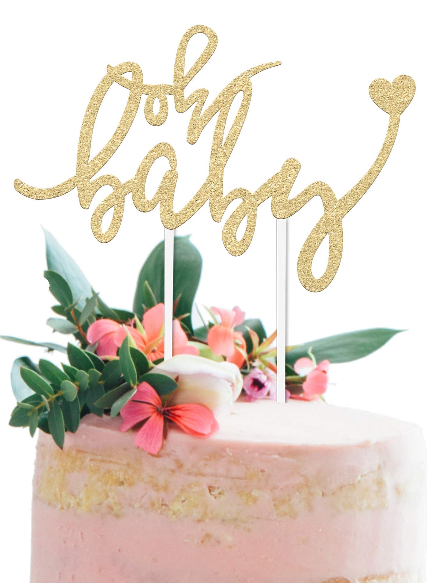 Merry Expressions Oh Baby  Gold Oh Baby Cake Topper  Baby Shower Cake Topper Girl  Gender Reveal Cake Topper  Baby Reveal  Boho Baby Shower Decorations