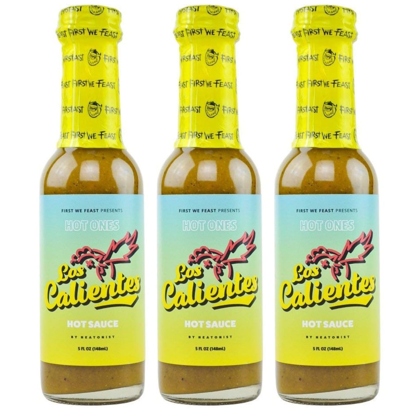 Hot Ones Los Calientes Verde Hot Sauce Made With Natural Ingredients & Fiery Flavors From Green Serrano Peppers, Orange Habanero