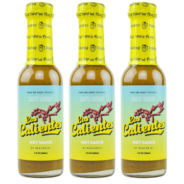Hot Ones Los Calientes Verde Hot Sauce Made With Natural Ingredients & Fiery Flavors From Green Serrano Peppers, Orange Habanero