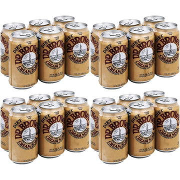 Dr. Browns Cream Soda Diet, 12 Fl Oz, Pack of 4, Light Brown