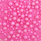 Dazzjoy Edible Hot Pink Pearl Sprinkles, Edible Sugar Candy, 130G/4.58Oz, Pink Ball Pearls For Cake Decorating, Cupcake Toppers