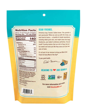 Bob'S Red Mill Pan-Baked Granola Lemon Blueberry, 11 Ounce (Pack Of 2)