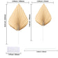 Gyufise Paper Palm Fan Cake Toppers, 6 Pcs, 4.7 x 5.1 inches, Beige, Model ZN0680-4, Wedding and Party Supplies