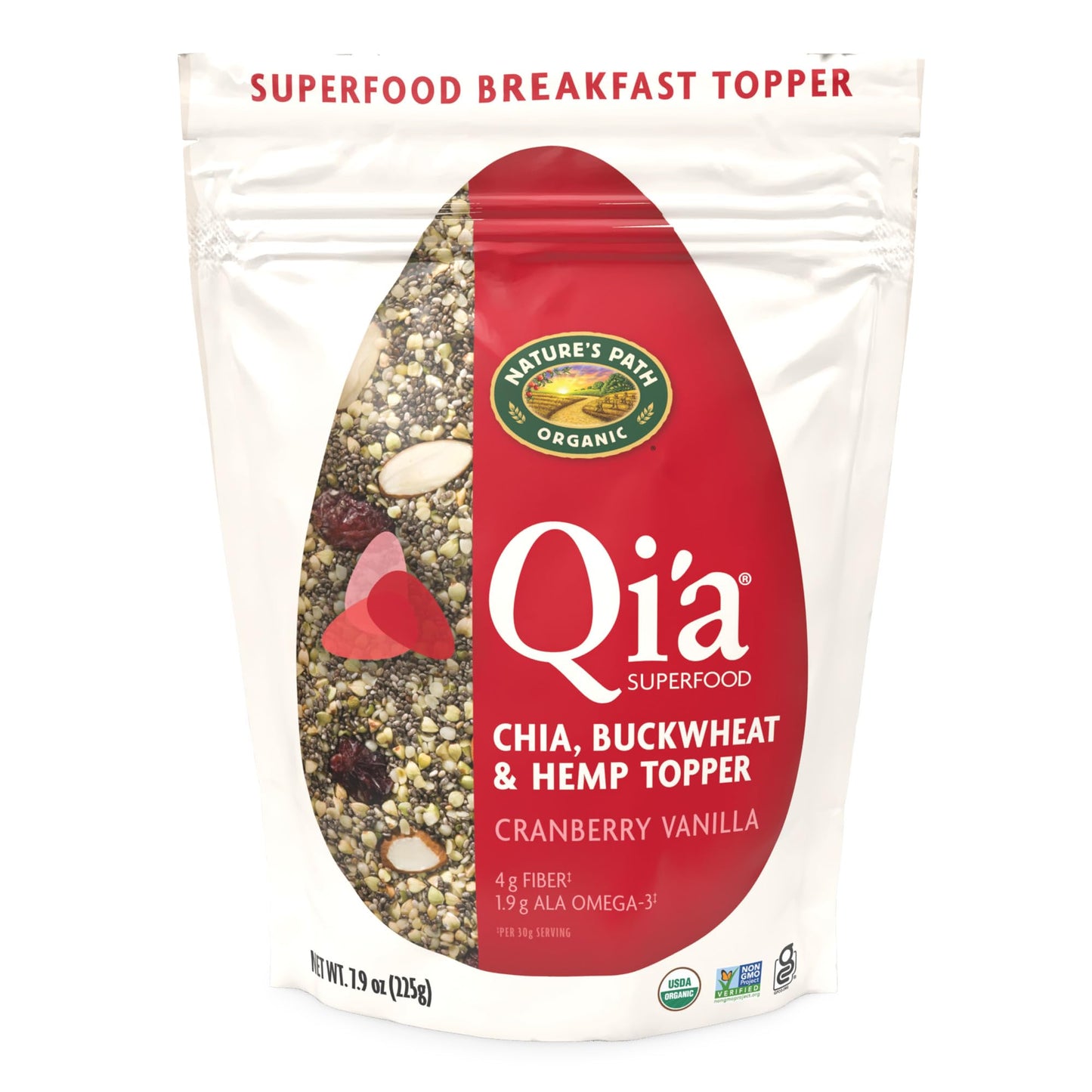 Natures Path Organic Superfood Cereal, Cranberry Vanilla Chia, 7.9 oz (Pack of 10), Gluten Free, Non-GMO