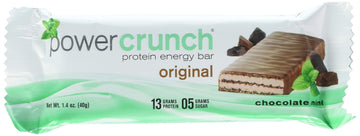 Power Crunch Protein Energy Bar, Chocolate Mint, 1.4-Ounce Bars, 5 Count