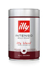 Illy Intenso Ground Espresso Coffee, Bold Roast, Intense, Robust And Full Flavored With Notes Of Deep Cocoa, 100% Arabica Coffee