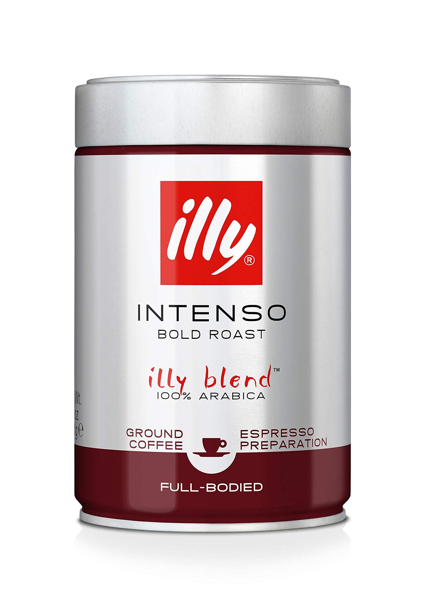 Illy Intenso Ground Espresso Coffee, Bold Roast, Intense, Robust And Full Flavored With Notes Of Deep Cocoa, 100% Arabica Coffee
