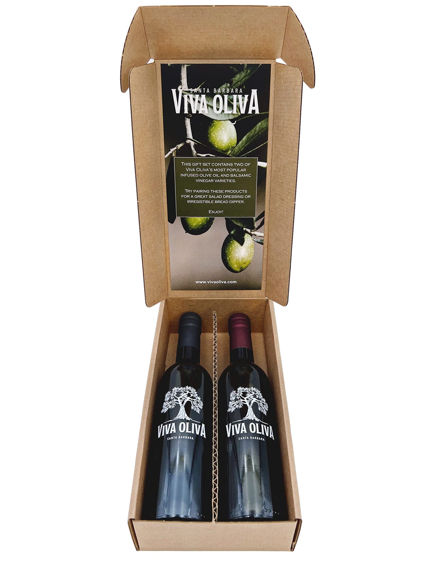 Viva Oliva Gift Set - Tuscan Herb Infused Olive Oil & Aged Balsamic Vinegar - 12.7 Fl Oz (Pack of 2)