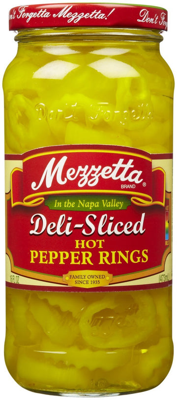 Mezzetta Deli-Sliced Hot Pepper Rings 16 Oz