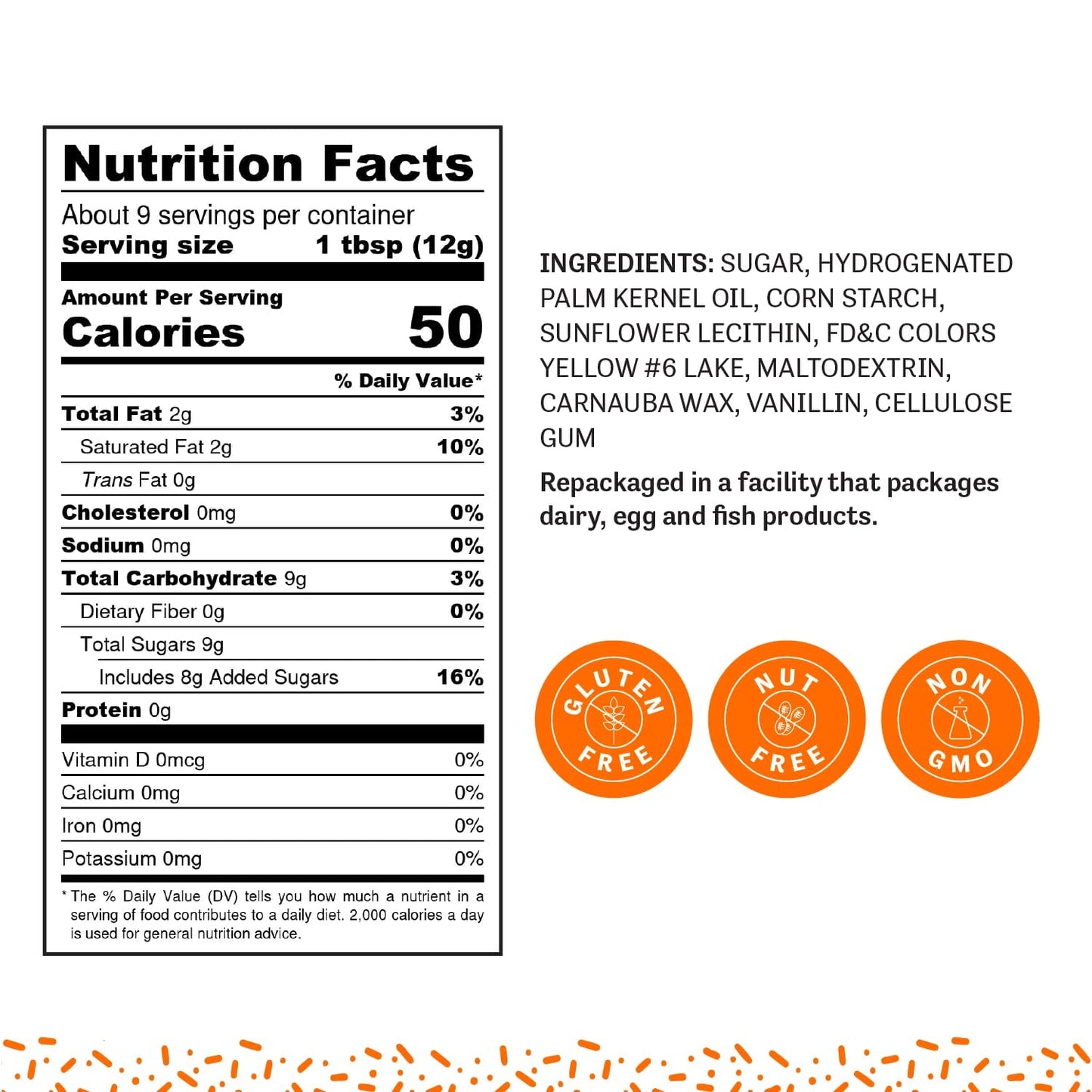 Judee'S Orange Sprinkles For Cupcakes 4 Oz - Gluten-Free And Nut-Free - Brighten Up Your Baked Goods - Cupcake Sprinkles For Bak