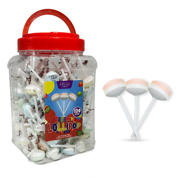 Fresh Finest Bulk Round Dreamy Lollipops - Individually Wrapped Lollipop Candy For Kids' Events, Festivities And Birthday Partie