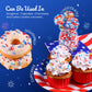 4Th Of July Sprinkles, Patriotic Sprinkles For Cupcakes, Metallic Sliver Star Red Blue Sprinkles For Cake Decorating Cupcakes Ic