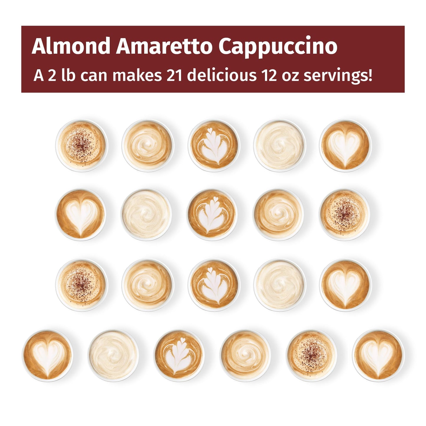 Victorian Inn Instant Cappuccino Almond Amaretto 32 Ounce Pack of 6