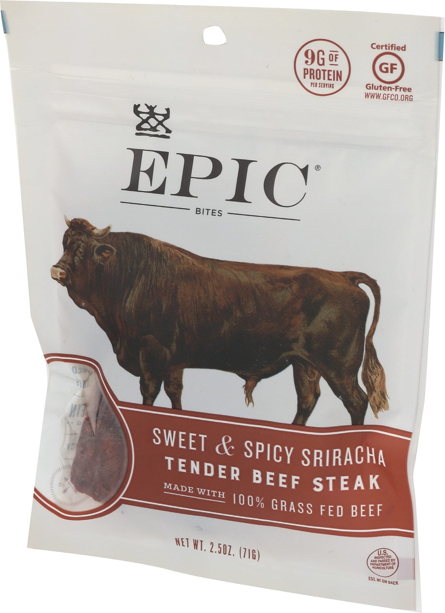 Epic Sriracha Beef Bites, Grass-Fed, Whole30, 2.5Oz