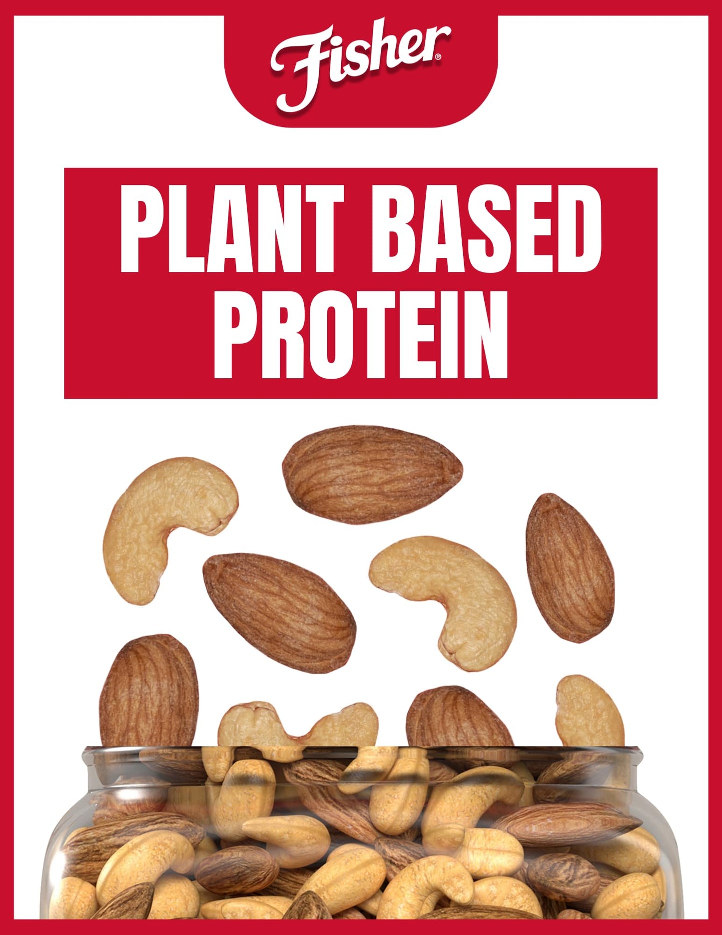 Fisher Oven Roasted Almond & Cashew Blend, Gluten Free Trail Mix, 24 Ounces, No Added Oil or Preservatives