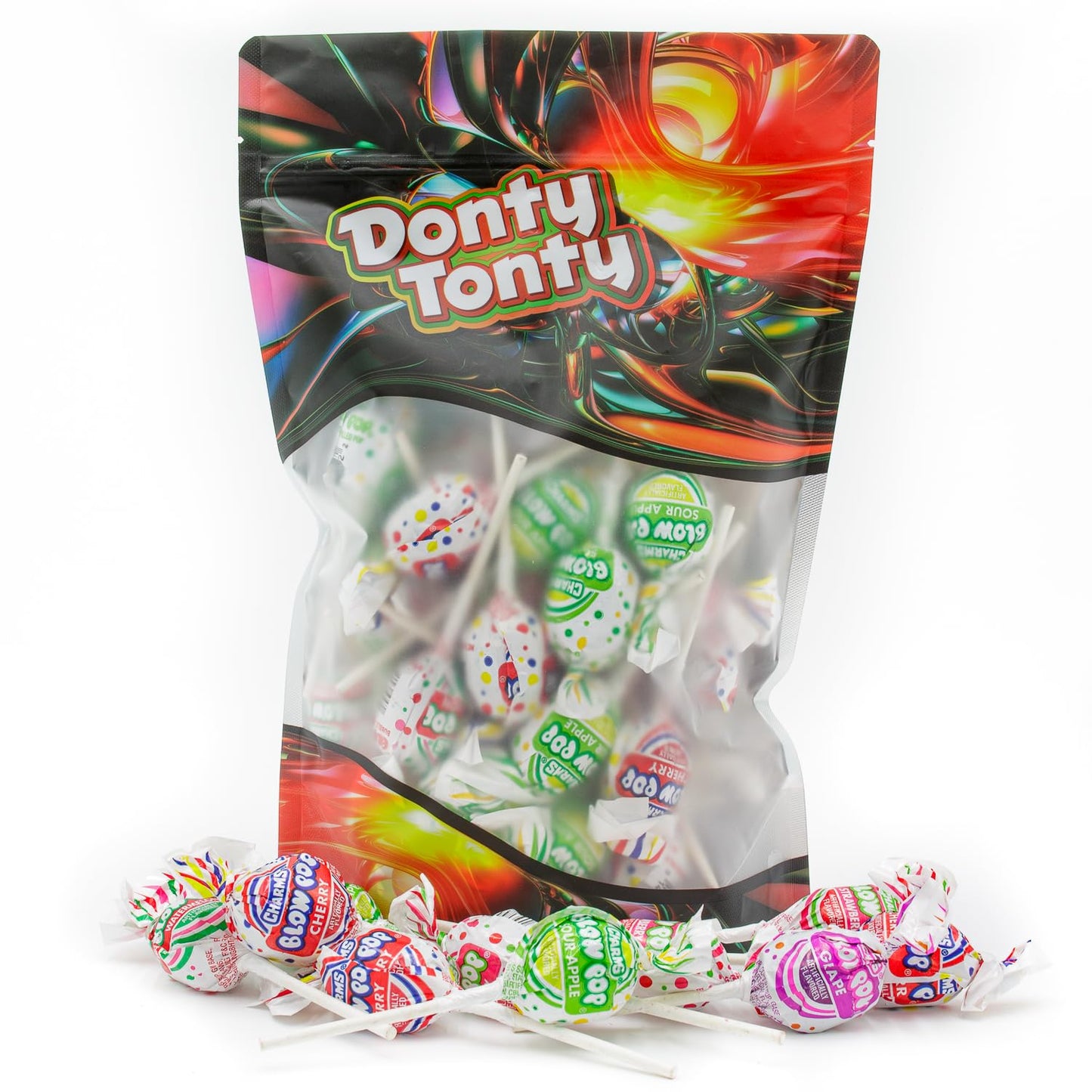 Charms Blow Pops Lollipops 1 Lb - Bulk Candies, Individually Wrapped (23 Pieces), Assorted Fruit Flavors, Hard Candy Shell & Che