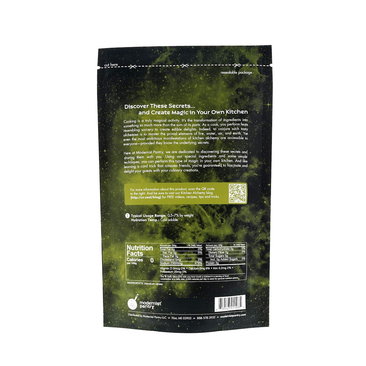 Pure Sodium Citrate ⊘ Non-Gmo Gluten-Free Vegan Ou Kosher Certified (Molecular Gastronomy) - 400G/14Oz